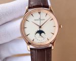Gold Jaeger-LeCoultre Watches Moon Phase Master  Cal.9015 Automatic Movement 39mm Watch